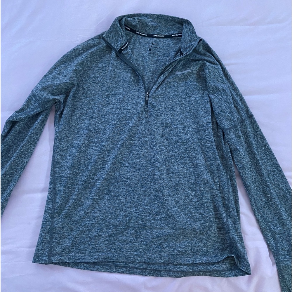 grey heathered nike drifit quarter zip